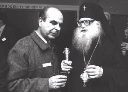 Profesorul Olivier Clément si Arhiepiscopul Vasile Krivocheine, Congresul Ortodox de la Ghent, 1983 (copyright: by athpeck, http://www.flickr.com/search/?q=olivier+clement+Krivocheine)